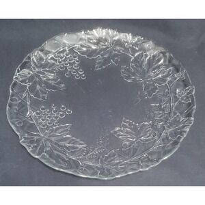 Mallory Cristal D'Arques Durand Dinner Plate Grape & Leaves Design 11 inch